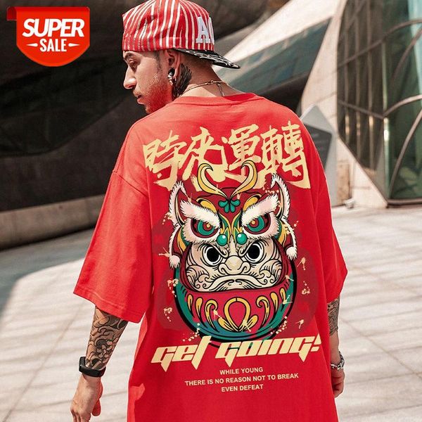 

large size men's half-sleeved fat tide brand national 5 five-point short-sleeved loose t-shirt male chinese style red #sf7y, White;black