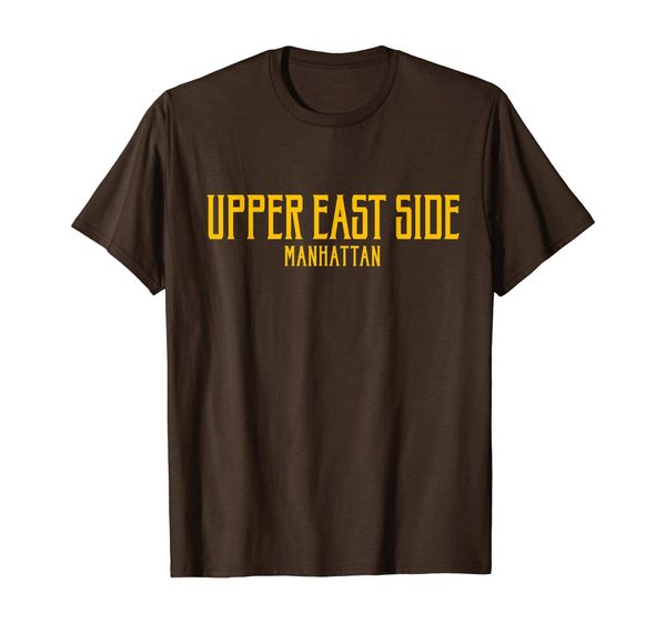 

Upper East Side Vintage Sign Style Text Amber Print T-Shirt, Mainly pictures