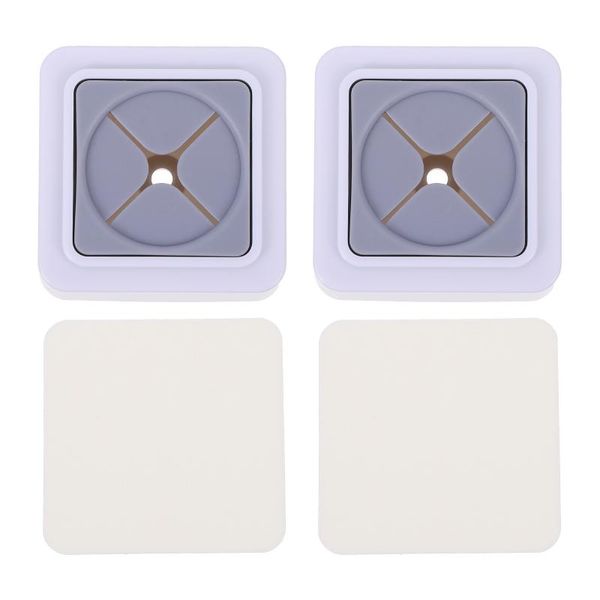 

towel racks 2pcs abs holder self-adhesive tea hooks for bathroom kitchen