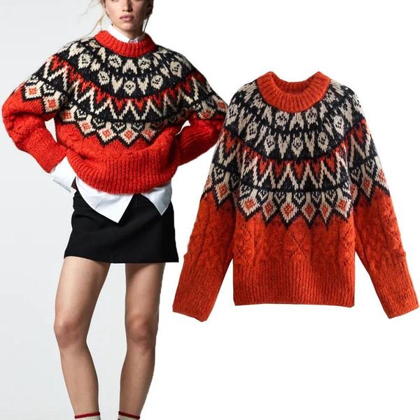 

women's sweaters women long-sleeve sweater girls hk-style vintage berry pattern loose lazy thick and versatile female knitted pullover, White;black