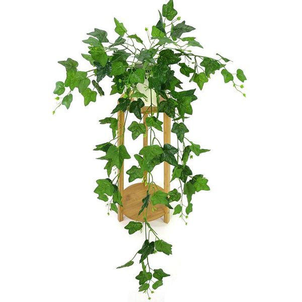 

110cm 8 forks simulation green creeper plants for weeding home garden window stairs decoration artificial vines ratten plant decorative flow