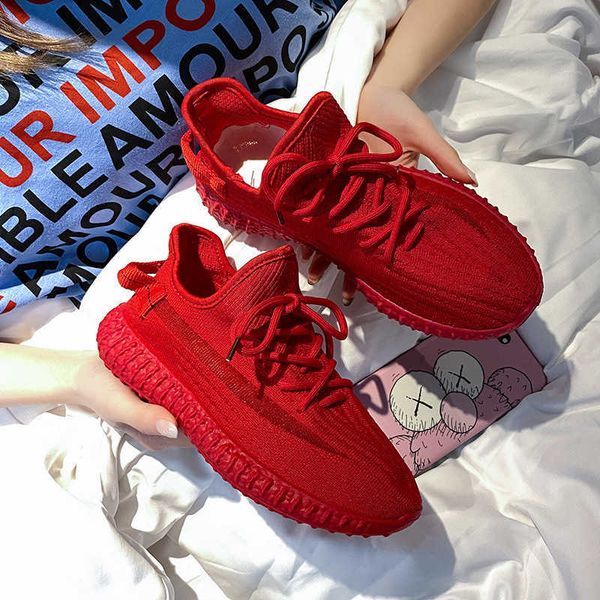 

flying light shoes women's running 2021 summer designer little red sports net leisure daddy y15training sneakers