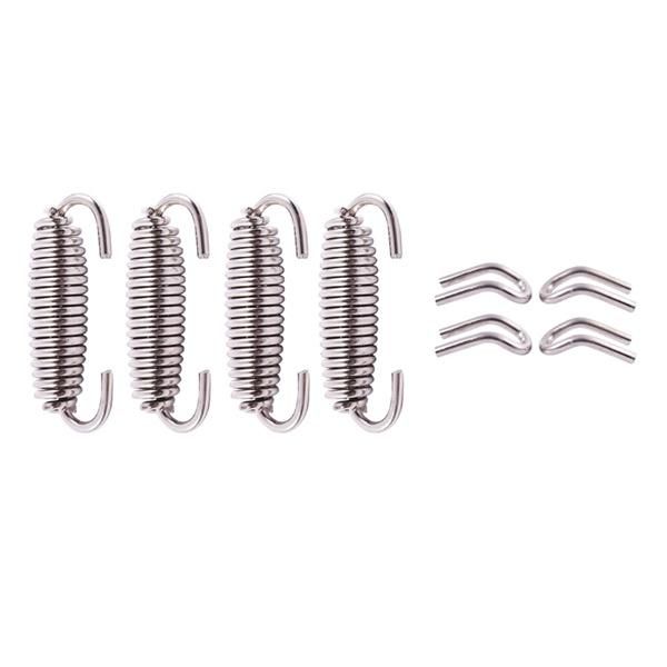 

motorcycle exhaust system 4x mounting springs kit fully rotatable 64mm stainless steel