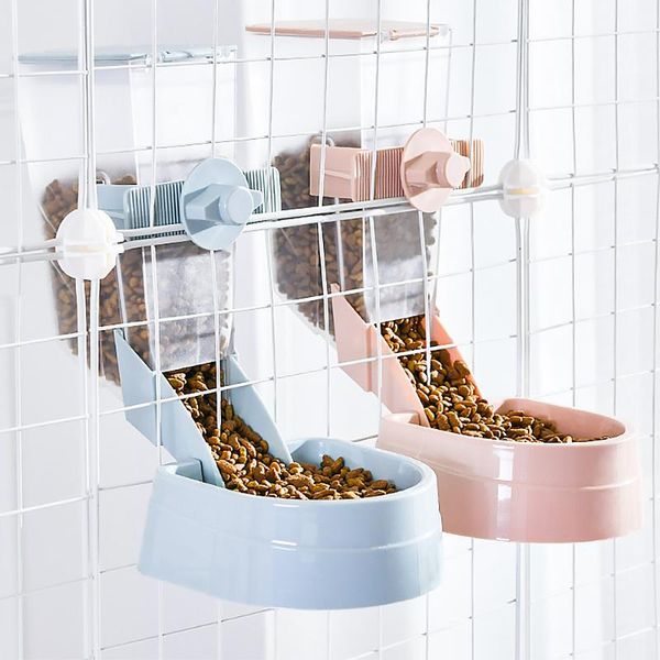 

cat bowls & feeders pet automatic container hanging dispenser multipurpose cats parrots birds feeder cage device adjusted