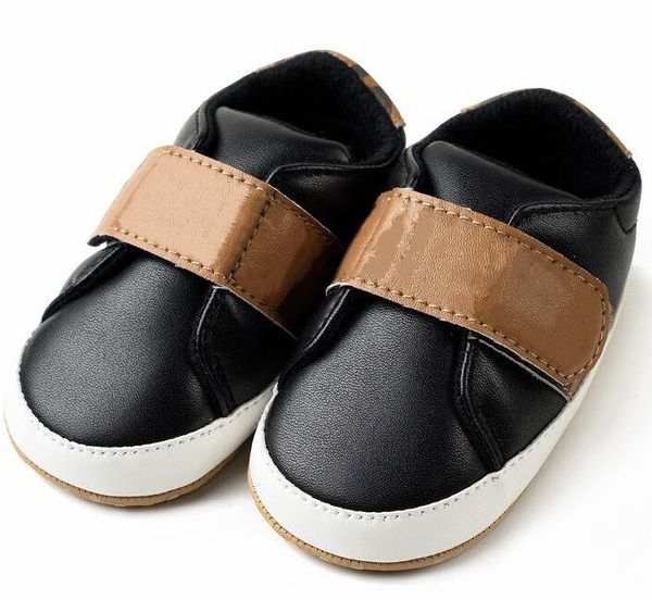 

Baby First Walkers Kids Boy Girl Moccasins Soft Infant Shoes Newborn Shoe Kid Sneakers 0-18M, Black 01