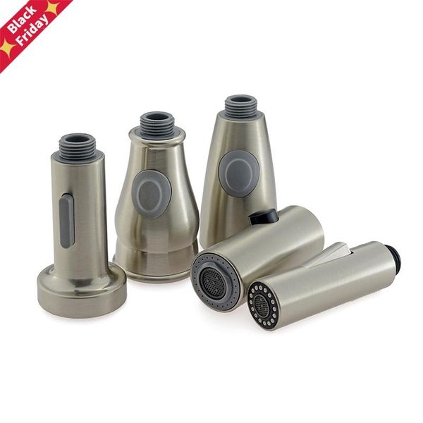 

kitchen tap pull out part faucet spouts nozzle shower head attachment on the nickel brushed faucets