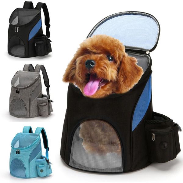 

portable foldable mesh dog bag breathable backpack large capacity cat outdoor travel pet car seat covers