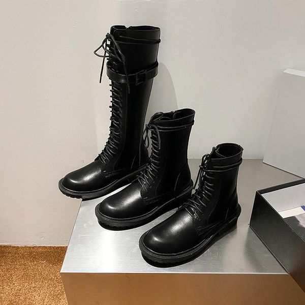 

boots autumn women's fashion ins cool 2021 and winter black short thick soled