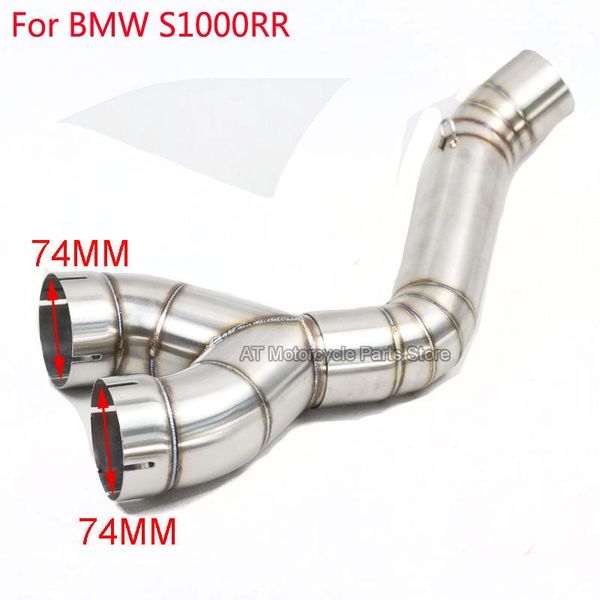 

for s1000rr 2010 2012 2013 2014 years motorycle brand adapter exhaust middle tube link pipe tip motorcycle system