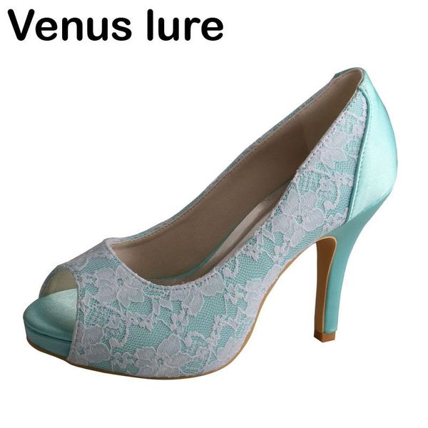 

dress shoes mint green women heels for wedding peep toe platform bridesmaid, Black