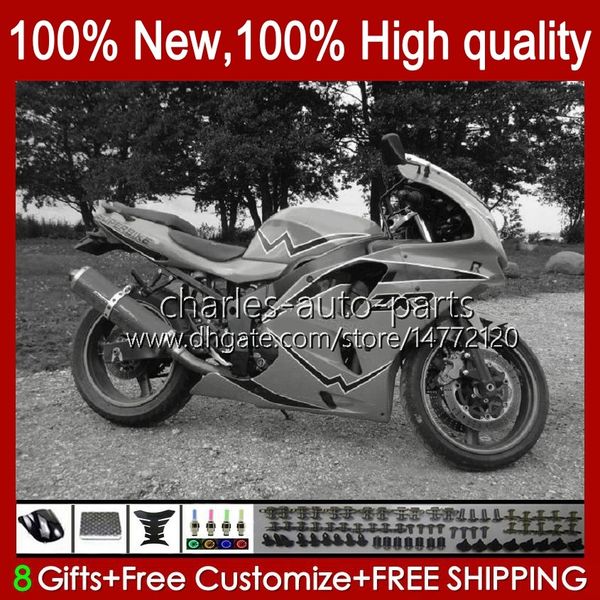 Karosserie für KAWASAKI glänzend grau NINJA ZX 6R 636 600CC 600 CC ZX 6 R ZX-6R ZX600C 94-97 Karosserie 50HC.136 ZX-636 ZX600 ZX6R 94 95 96 97 ZX636 1994 1995 1996 1997 Verkleidungsset