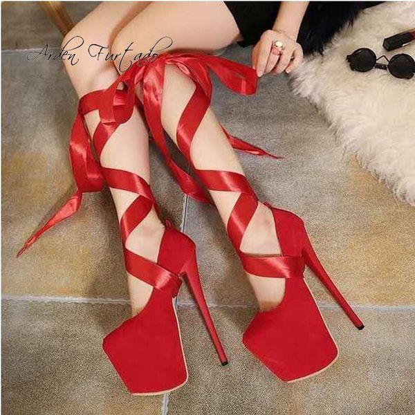 

dress shoes arden furtado summer fashion trend women's elegant pure color waterproof sandals party suede big size 48, Black