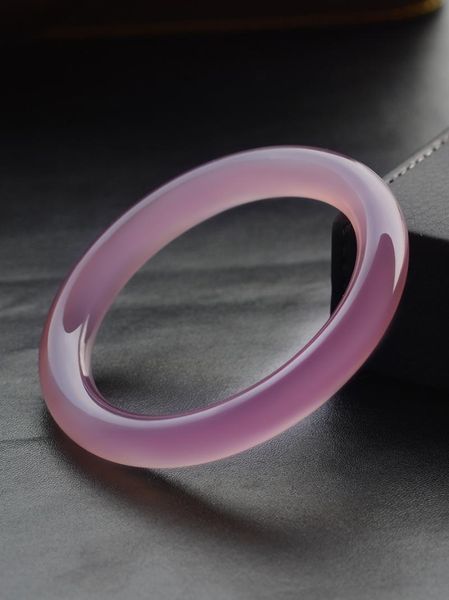

other bracelets certificate natural agate light purple 54-62mm bracelet elegant princess gift, Golden;silver