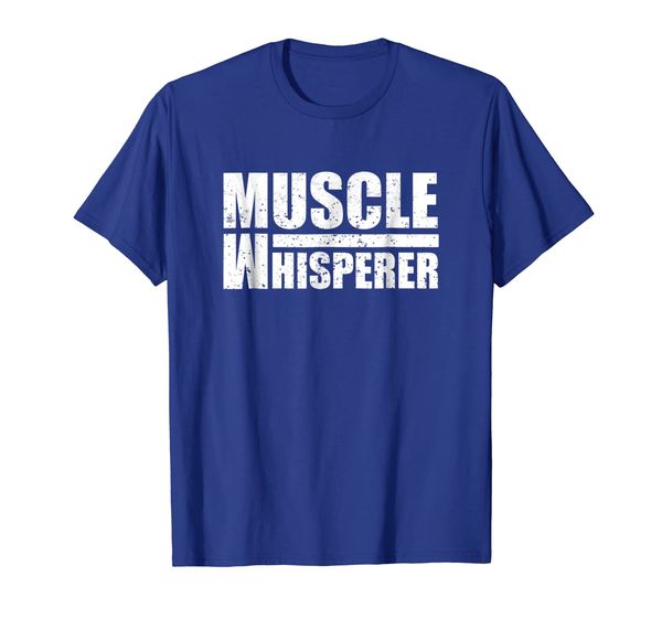 

muscle whisperer funny massage therapist masseur shirt, White;black