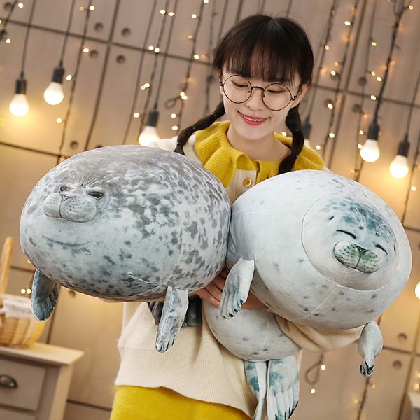 

3080cm like real seal plush toy white phocidae grey soft aquatic stuffed animal doll kids gift