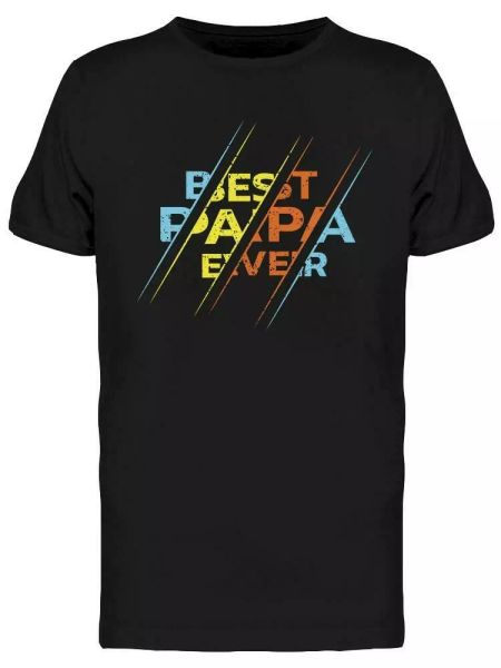 

papa ever tee men's -image by shutterstock, White;black