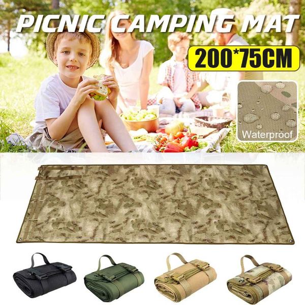 

outdoor pads 200cmx75cm picnic blanket canvas portable mat ultralight beach ground travel mattress camping