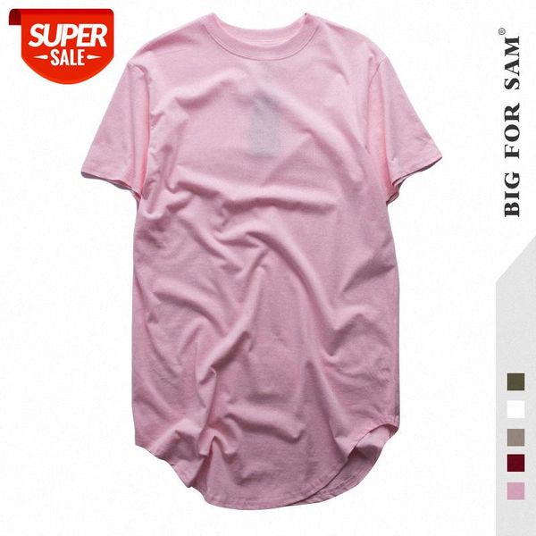 

men's basic short sleeve pure color hip hop loose arc hem t-shirt #9r8x, White;black