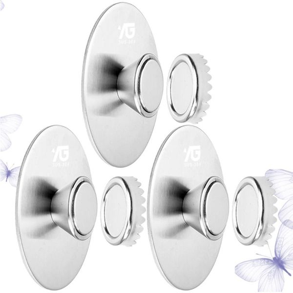 

soap dishes 3pcs creative magnetic holders bathroom wall hanging box silver holder for daily use supplies