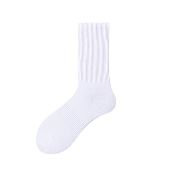 

men's socks men mercerized cotton white black long tube crew rib anti pilling sports