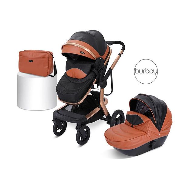 

strollers# burbay european design luxury 2 in 1,landscape travel system and foldable baby stroller