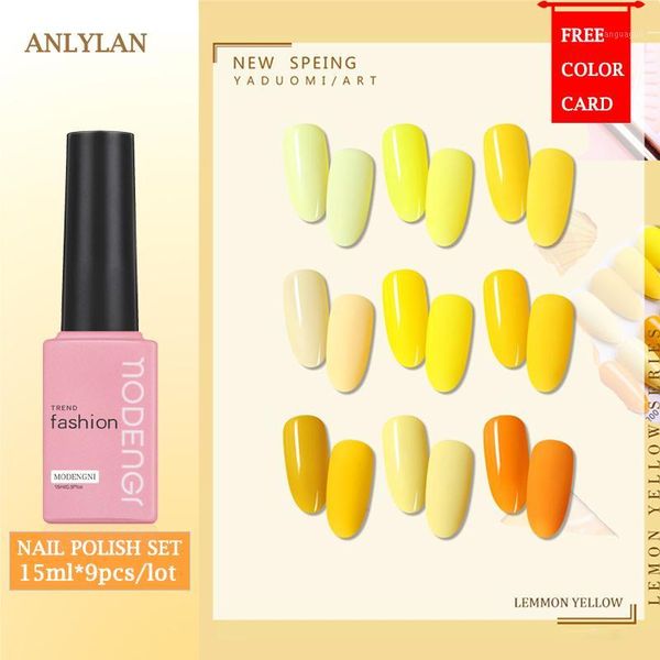 

lemon yellow color coat french for nail design soak off uv led gel lacquer salon camouflage polish gel1, Red;pink
