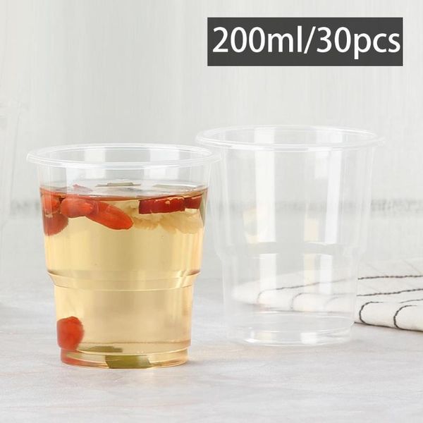 

packaging dinner service disposable plastic cup thickening mouth pack of drinking cups water 200ml all occasions party supplies