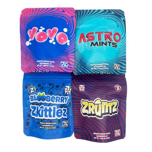 

wholesale 3.5g mylar bags stand up pouch smell proof packing bag astro mints blueberries vovo zruntz