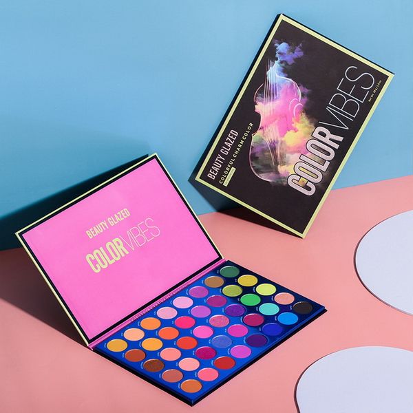 

Beauty Glazed Eyeshadow Palettes 40 Color Vibes Guitar Pearlescent Shimmer Brighten Mashed Potatoes Easy to Wear Stage Cos Makeup Eye shadow Pallet, Mixed color