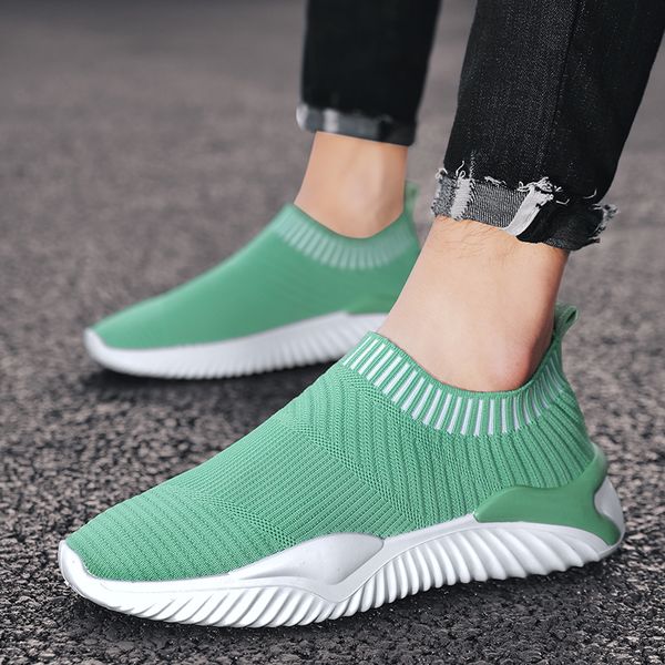 

men casual shoes fashion breathable sneakers summer air mesh socks shoes for men lightweight flats shoes soft bottom
