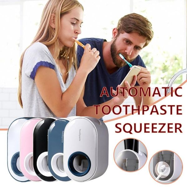 

toothbrush holders bathroom accessories automatic toothpaste dispenser wall mount holder storage rack