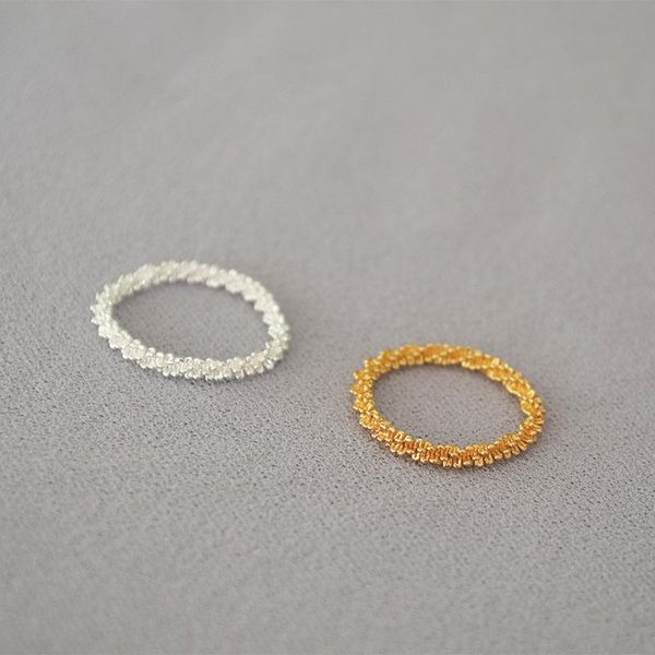 

cluster rings fashion simple flexible chain sparkling hipster gold-plated silver-plated ring index finger folding belt women, Golden;silver