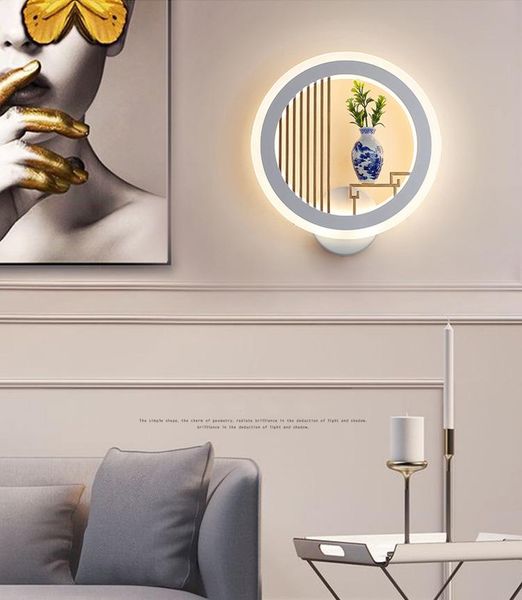 

wall lamp simple modern bedside creative bedroom living room nordic led acrylic light