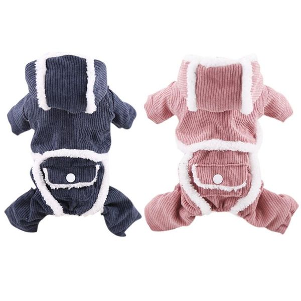 

dog apparel winter clothes thickening corduroy jumpsuit warm small coat jacket cute pet costume for chihuahua yorkie