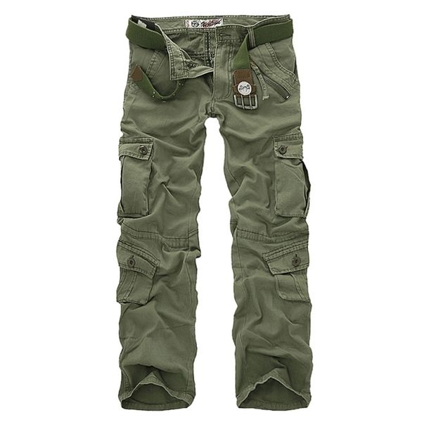 

men cargo pants camouflage trousers military pants for man 7 colors 210714, Black