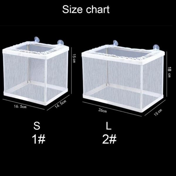 

aquariums 1pcs fish tank aquarium breeding guppy incubator breeder rearing trap box hatchery baby tray net l