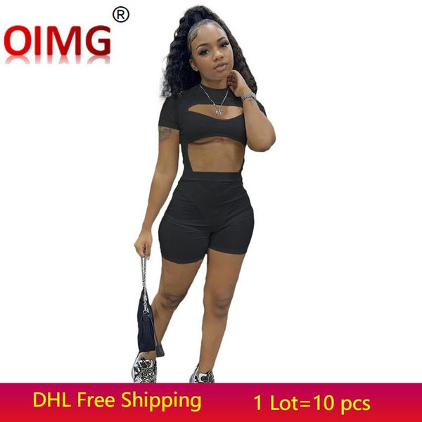 

women's tracksuits summer women two piece set plus size outfits 2x jumpsuits+short pants crop casual solid sportswear dhl 5549, Gray