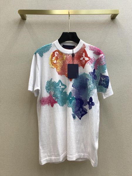 

milan runway sweater 2021 short sleeves o neck women's sweaters high end jacquard pullovers women designer sweater 0331-4, White;black