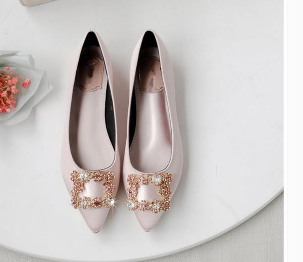 

women's shoes spring and autumn flat bottom pointed end @op10236, Black