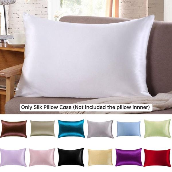 

pillow case 100% silk pillowcase satin pillowcases queen size 51cm 76cm single cover multicolor