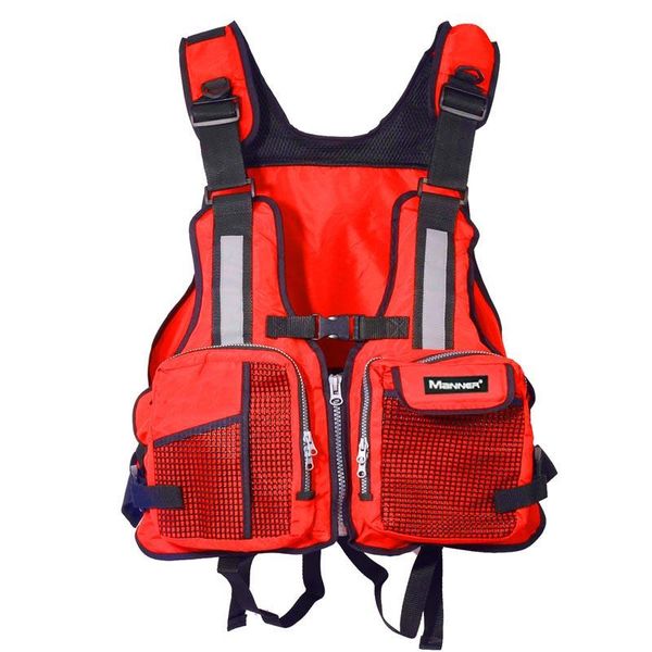 

life vest & buoy men professional jacket buoyancy suit portable fishing vests multi-pockets waterproof sea adjustable -40
