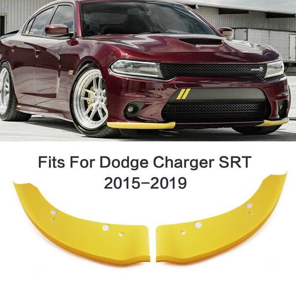 

1 pair car front bumper splitter lip deflector lips diffuser spoiler protection for dodge charger srt scat pack 2015-2019 car