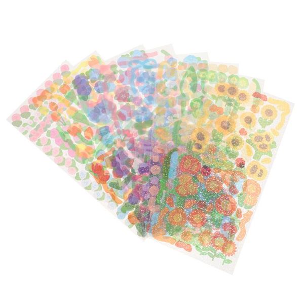 

gift wrap 8 sheets of decorative craft stickers flowers printing box decals