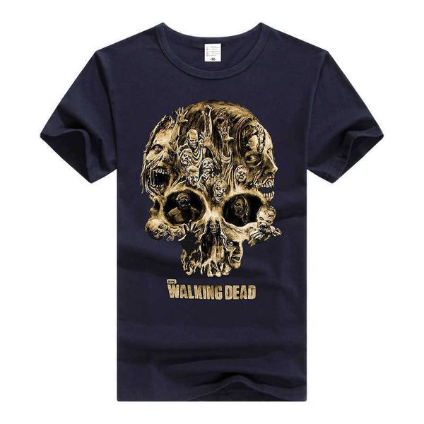 

daryl skeleton spoof print short sleeve t-shirt man, White;black