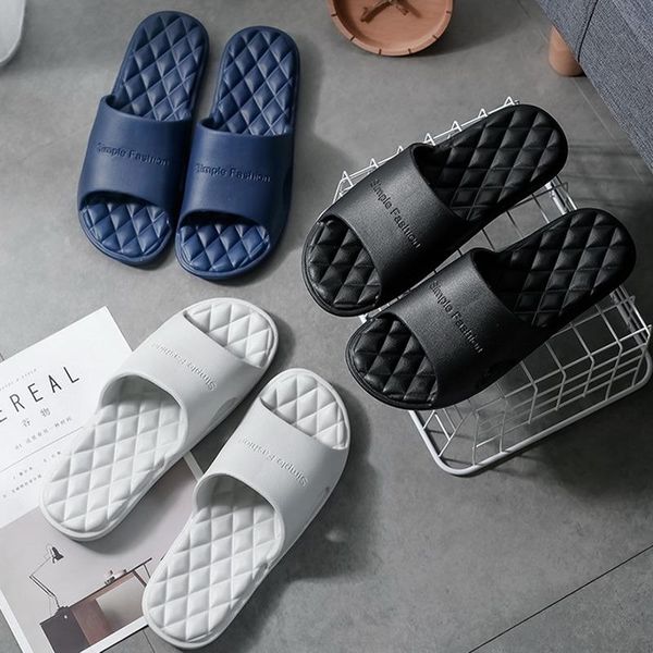 

slippers for home summer woman men indoor soft slipper orthopedic shoes non-slip bottom bathroom couples loafers, Black