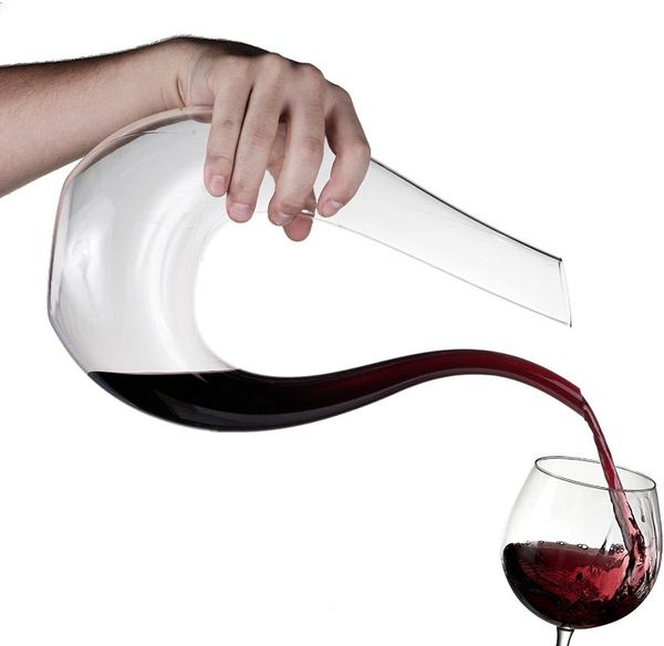 

1500ml u shaped wine decanter glasses