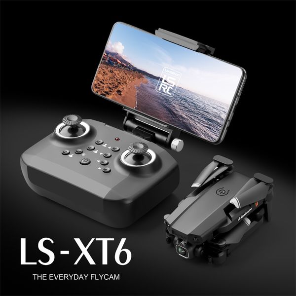 Mini Drones Dobrável Inteligente UAV WiFi FPV com 4K / 1080p Dual Câmera LS-XT6