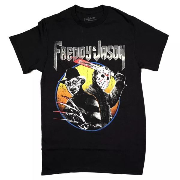 

freddy krueger and jason concert t shirt sizes s to 3xl, White;black