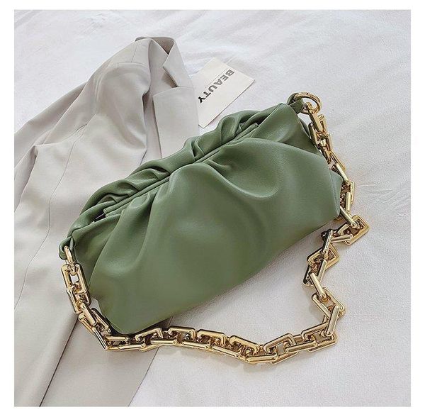 

evening bags 2021 clutch bag thicken golden chain dumpling clip wallet ladies underarm shoulder long stick small handbag