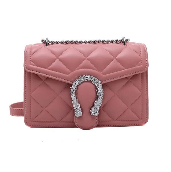 

fashion ladies shoulder bag embroidery thread rhombus crossbody designer chain handbag small square bags